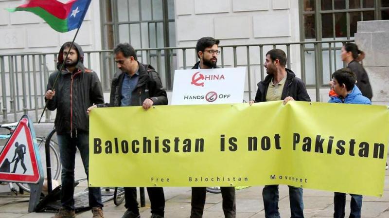 Free Baloch Movement activists protest against China and Pakistan outside the Chinese Embassy in London in October. (Photo: PTI) Free Baloch Movement activists protest against China and Pakistan outside the Chinese Embassy in London in October. (Photo: PTI)