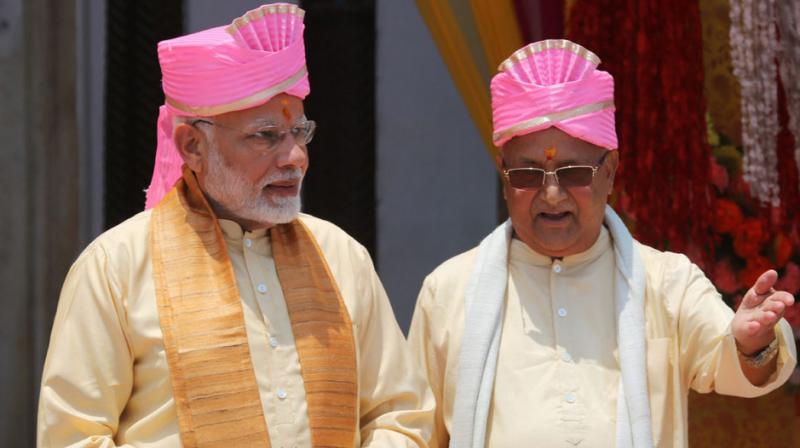 PM Modi arrived in Kathmandu on Friday on a two-day visit and held discussions with his Nepalese counterpart KP Oli on strengthening ties between the two neighbouring countries. (Photo: PTI) PM Modi arrived in Kathmandu on Friday on a two-day visit and held discussions with his Nepalese counterpart KP Oli on strengthening ties between the two neighbouring countries. (Photo: PTI)