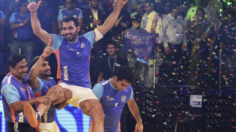Coach balwan Singh dedicated the victory to the soldiers who died in Uri attacks. (Photo: AP) Coach balwan Singh dedicated the victory to the soldiers who died in Uri attacks. (Photo: AP)