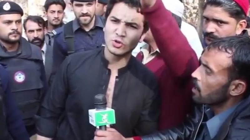 While talking to media outside Jala Baba Auditorium, the boy said he took the revenge of General (Retired) Saleem Rana and Pakistan Army's insult by Jadoon's acquaintances during the funeral prayers of three persons killed few days ago.(Photo: Video grab) While talking to media outside Jala Baba Auditorium, the boy said he took the revenge of General (Retired) Saleem Rana and Pakistan Army's insult by Jadoon's acquaintances during the funeral prayers of three persons killed few days ago.(Photo: Video grab)