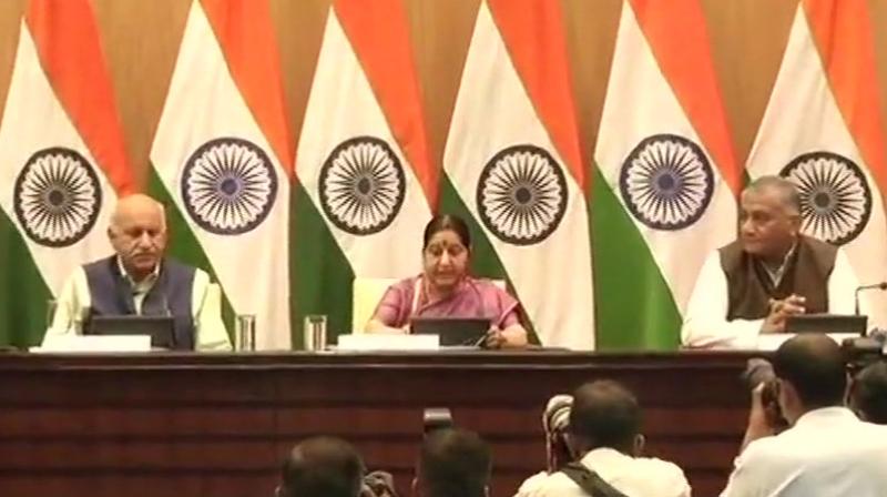 The EAM termed the action of the opposition leaders as unfortunate. (Photo: ANI) The EAM termed the action of the opposition leaders as unfortunate. (Photo: ANI)