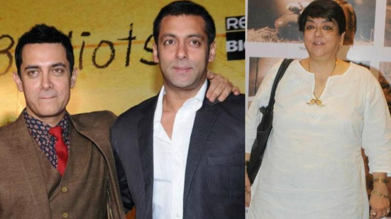 Aamir Khan, Salman Khan and Kalpana Lajmi. Aamir Khan, Salman Khan and Kalpana Lajmi.