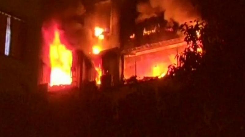 The 16-storey building is located in suburban Tilak Nagar, where search and rescue operation by the Mumbai Fire Brigade is underway, said the official from the Disaster Management Unit of the Brihanmumbai Municipal Corporation (BMC). (Photo: ANI) The 16-storey building is located in suburban Tilak Nagar, where search and rescue operation by the Mumbai Fire Brigade is underway, said the official from the Disaster Management Unit of the Brihanmumbai Municipal Corporation (BMC). (Photo: ANI)