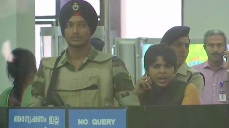 Talking to media over phone, activist Trupti Desai said she would not go back to Maharashtra without a darshan at the Lord Ayyappa temple. (Photo: Twitter | ANI) Talking to media over phone, activist Trupti Desai said she would not go back to Maharashtra without a darshan at the Lord Ayyappa temple. (Photo: Twitter | ANI)