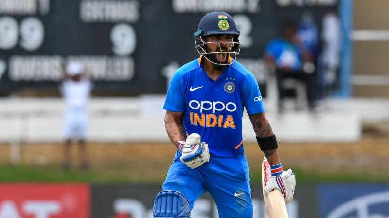 During the second ODI, Virat Kohli crossed Sourav Ganguly to become the second highest ODI run-scorer in the ODIs. (Photo:AFP) During the second ODI, Virat Kohli crossed Sourav Ganguly to become the second highest ODI run-scorer in the ODIs. (Photo:AFP)