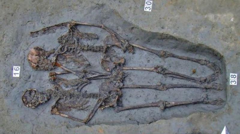 The scientists said it was impossible to determine the sexual orientation of the two skeletons. They could have been friends, brothers, or war comrades. (Photo: Twitter ) The scientists said it was impossible to determine the sexual orientation of the two skeletons. They could have been friends, brothers, or war comrades. (Photo: Twitter )