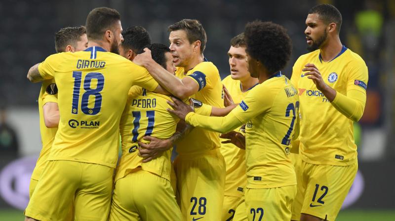 Chelsea will now face Eintracht Frankfurt for the Europa League's second leg of semi-finals on May 10. (Photo: AFP) Chelsea will now face Eintracht Frankfurt for the Europa League's second leg of semi-finals on May 10. (Photo: AFP)
