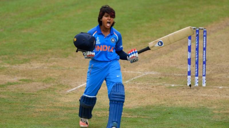 Punam Raut, along with captain Mithali Raj stabilised the India innings after the early set-back. (Photo: ICC/ Twitter) Punam Raut, along with captain Mithali Raj stabilised the India innings after the early set-back. (Photo: ICC/ Twitter)