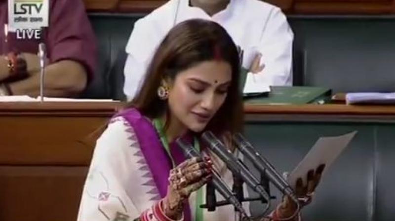 On the other hand, Sadhvi Prachi slammed the cleric for his statement and hailed the lawmaker, welcoming her into her 'community'. (Photo: Lok Sabha TV) On the other hand, Sadhvi Prachi slammed the cleric for his statement and hailed the lawmaker, welcoming her into her 'community'. (Photo: Lok Sabha TV)