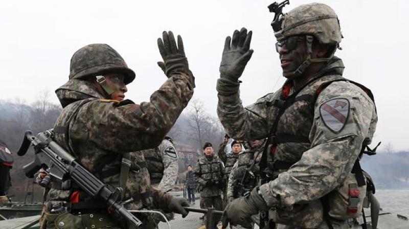 It's With Keyboards, Not Tanks: US, S Korea's Military Drill To - 800x448 - jpeg North Korean Military Combat Uniforms