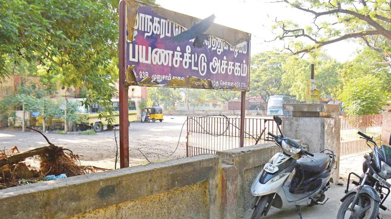 The MTC ticket printing centre in K.K. Nagar which is currently used as an RTO ground. (Photo: DC) The MTC ticket printing centre in K.K. Nagar which is currently used as an RTO ground. (Photo: DC)