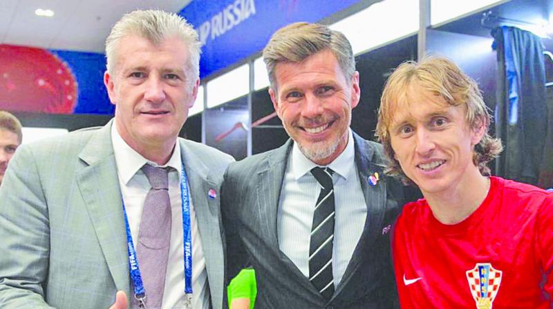 Davor Suker, Zvonimir Boban and Luka Modric. Davor Suker, Zvonimir Boban and Luka Modric.