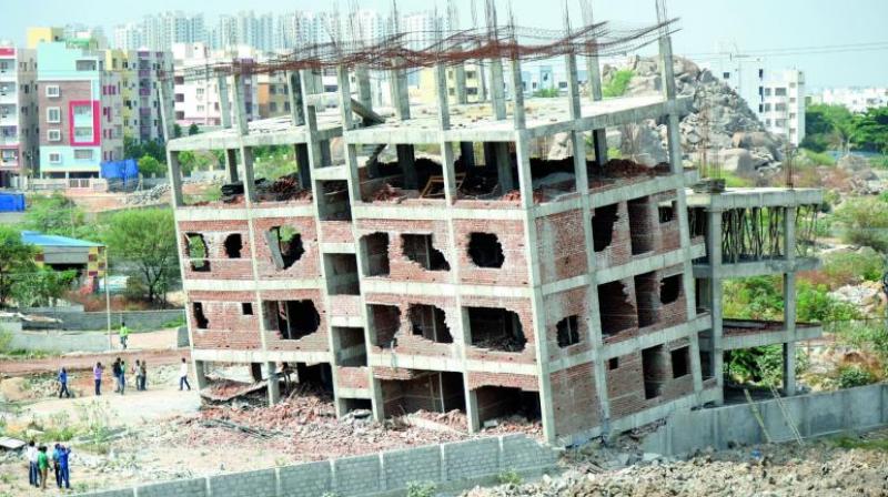 Urban local bodies seem to have turned a blind eye to illegal constructions in the state. In some areas, local politicians are responsible for illegal constructions. (Representational image) Urban local bodies seem to have turned a blind eye to illegal constructions in the state. In some areas, local politicians are responsible for illegal constructions. (Representational image)