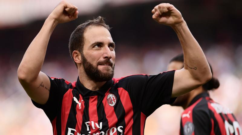Milan paid 18 million euros ($20.75 million) to sign Higuain on loan, with a clause to make the deal permanent for a further 36 million euros. (Photo AFP) Milan paid 18 million euros ($20.75 million) to sign Higuain on loan, with a clause to make the deal permanent for a further 36 million euros. (Photo AFP)