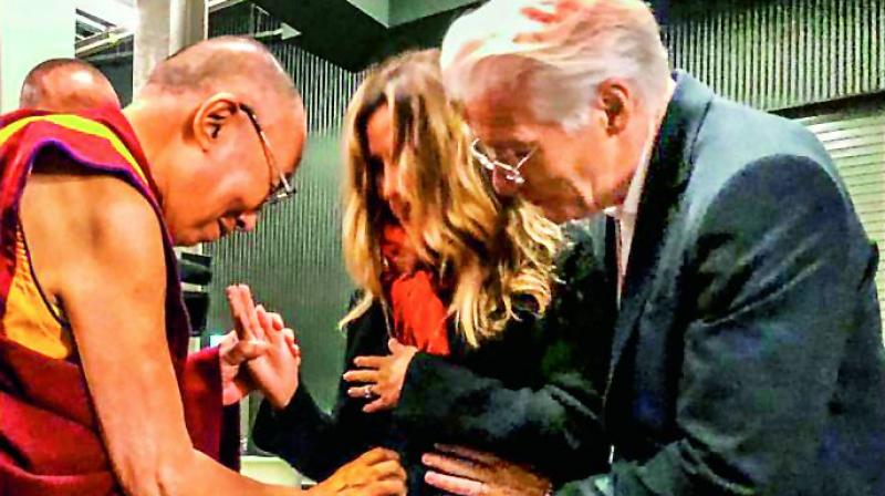 The couple announced the news with a picture on Instagram, where in the Dalai Lama is seen blessing Silva’s baby bump. The couple announced the news with a picture on Instagram, where in the Dalai Lama is seen blessing Silva’s baby bump.