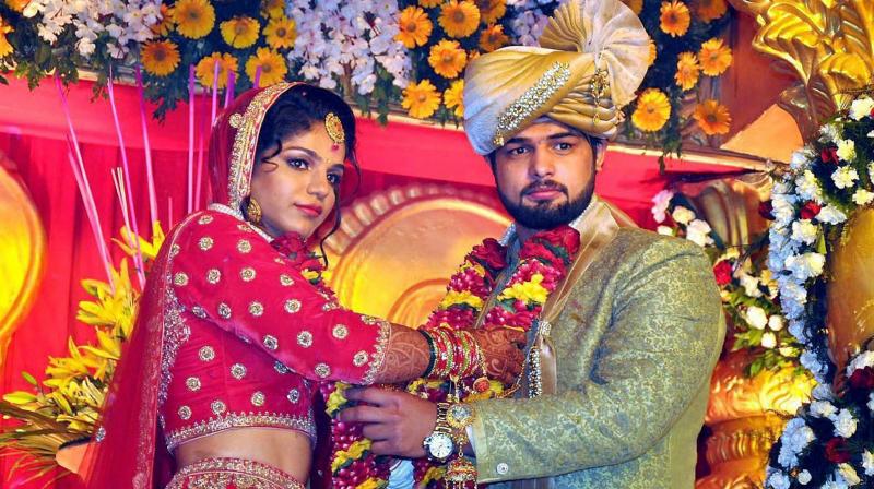 Rio Olympics bronze medallist wrestler Sakshi Malik got married to grappler Satyawart Kadian in a grand wedding ceremony in Rohtak. (Photo: PTI) Rio Olympics bronze medallist wrestler Sakshi Malik got married to grappler Satyawart Kadian in a grand wedding ceremony in Rohtak. (Photo: PTI)