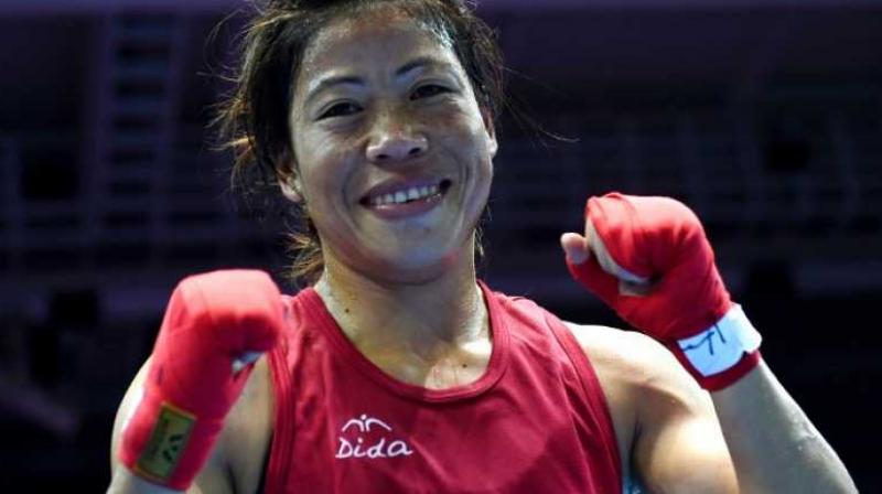 Chasing her first world medal in the 51kg division, Mary Kom picked up pace in the second round and was especially sharp with her counter-attacks. (Photo: AP) Chasing her first world medal in the 51kg division, Mary Kom picked up pace in the second round and was especially sharp with her counter-attacks. (Photo: AP)