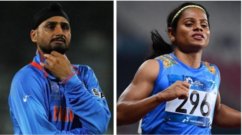 Indian sprinter Dutee Chand's nomination for Arjuna award and cricketer Harbhajan Singh's nomination for Khel Ratna award were rejected by the Ministry of Youth Affairs and Sports. (Photo:AFP) Indian sprinter Dutee Chand's nomination for Arjuna award and cricketer Harbhajan Singh's nomination for Khel Ratna award were rejected by the Ministry of Youth Affairs and Sports. (Photo:AFP)
