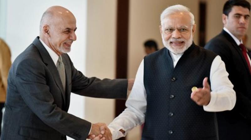 Prime Minister Narendra Modi and President of Afghanistan Ashraf Ghani shake hands at 6th Heart of Asia Conference in Amritsar on Sunday. (Photo: PTI) Prime Minister Narendra Modi and President of Afghanistan Ashraf Ghani shake hands at 6th Heart of Asia Conference in Amritsar on Sunday. (Photo: PTI)