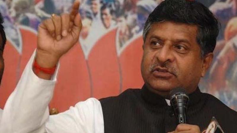 IT minister Ravi Shankar Prasad IT minister Ravi Shankar Prasad