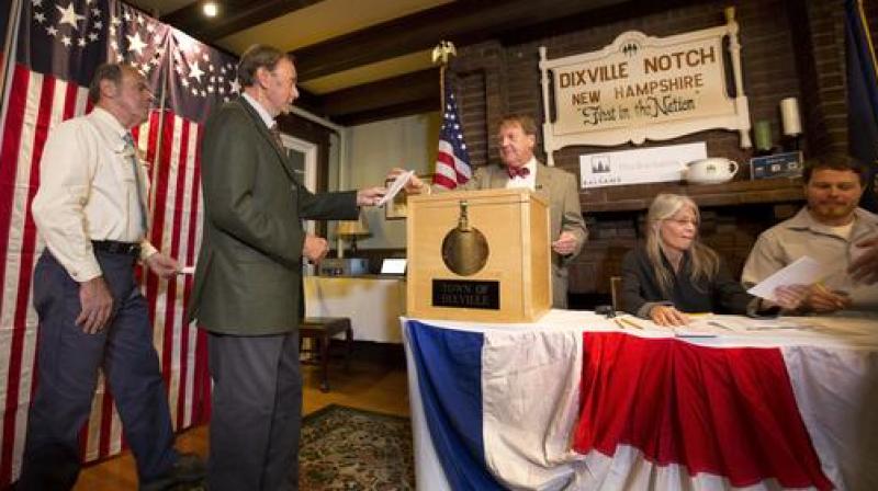 Voters in Dixville Notch, cast their ballots just after midnight on Tuesday. (Photo: AP) Voters in Dixville Notch, cast their ballots just after midnight on Tuesday. (Photo: AP)