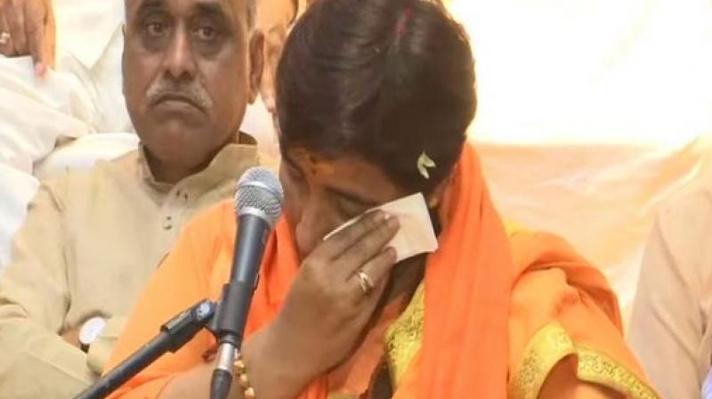 She also claimed that she was beaten because the interrogators wanted her to confess that she had carried out a blast and killed Muslims. (Photo: ANI) She also claimed that she was beaten because the interrogators wanted her to confess that she had carried out a blast and killed Muslims. (Photo: ANI)