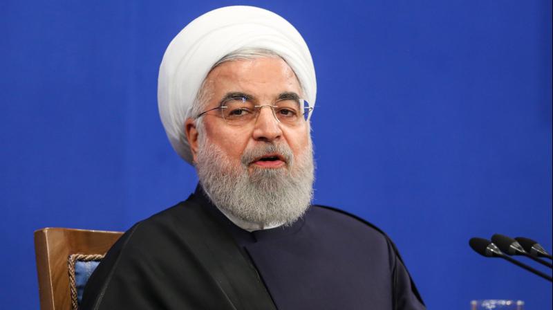 Iranian President Hassan Rouhani speaks during a news conference in the capital Tehran. AFP photo