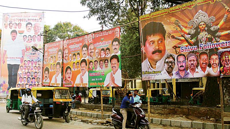 The flex banners put up at Austin Town BDA junction. (Photo: DC) The flex banners put up at Austin Town BDA junction. (Photo: DC)