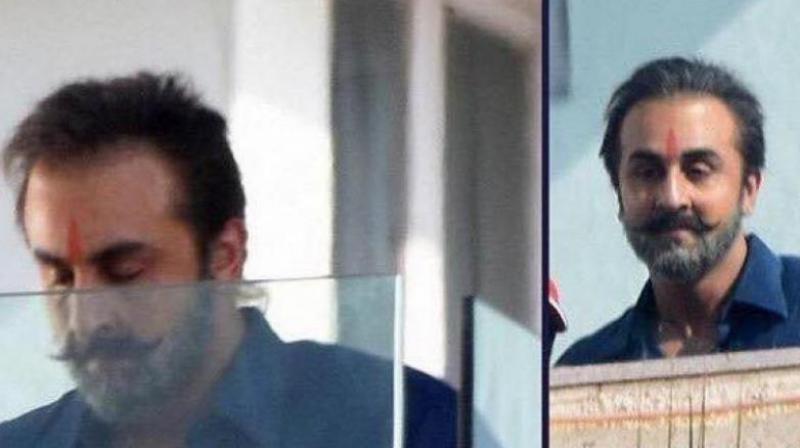 Ranbir Kapoor's look in 'Sanju'. Ranbir Kapoor's look in 'Sanju'.