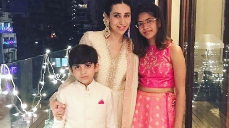 Karisma Kapoor And Her Kids Samaira And Kiaan Light Up Diwali In Style Karisma Kapoor And Her Kids Samaira And Kiaan Light Up Diwali In Style