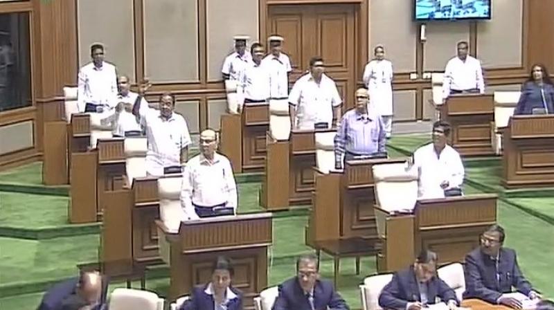 Goa Assembly in session. (Photo: ANI Twitter) Goa Assembly in session. (Photo: ANI Twitter)