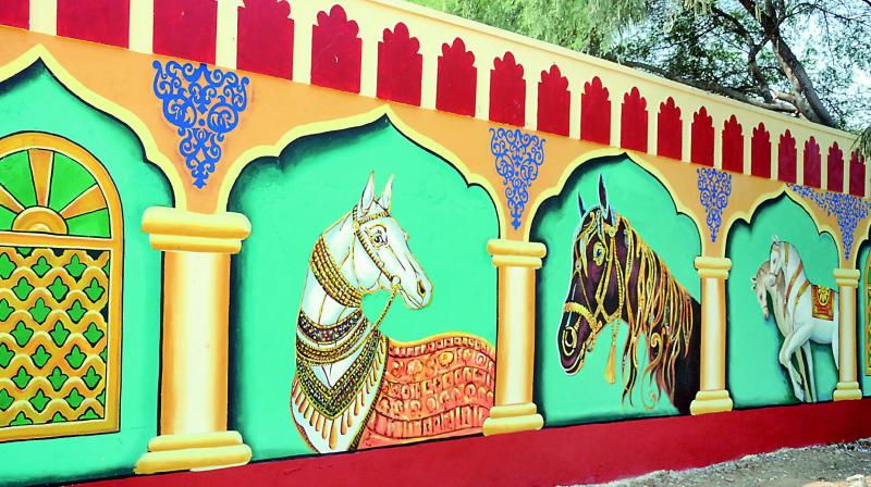 Different styles of artwork already made at the park. Different styles of artwork already made at the park.