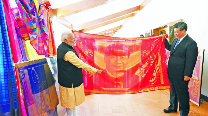 He also gifted an exquisite Kanjeevaram silk saree for the Chinese leader’s wife. He also gifted an exquisite Kanjeevaram silk saree for the Chinese leader’s wife.