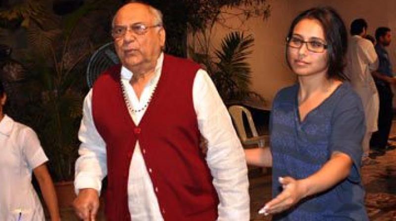 Rani Mukerji with her father Ram Mukherjee. Rani Mukerji with her father Ram Mukherjee.