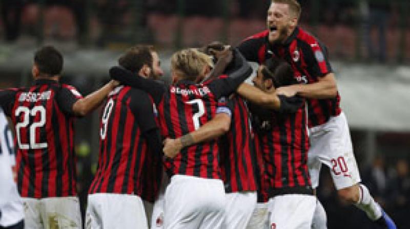 Milan remain fourth two points behind Inter who also fell to a 1-0 home defeat against Lazio at the weekend, with Roma dropping out of the European places with a 4-1 defeat to Napoli. (Photo: AP/PTI) Milan remain fourth two points behind Inter who also fell to a 1-0 home defeat against Lazio at the weekend, with Roma dropping out of the European places with a 4-1 defeat to Napoli. (Photo: AP/PTI)