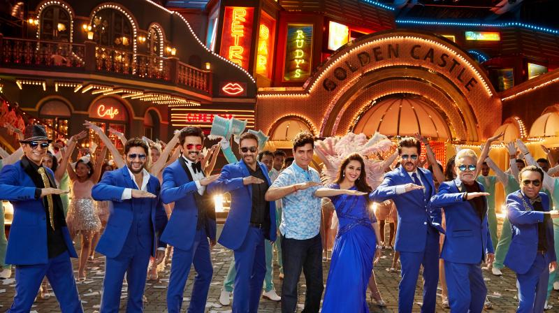 A still from the sets of 'Total Dhamaal'. A still from the sets of 'Total Dhamaal'.
