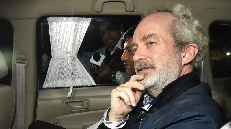 After two hours of sleep, Christian Michel was again questioned by officials of the Special Investigation Team of the CBI. (Photo: PTI) After two hours of sleep, Christian Michel was again questioned by officials of the Special Investigation Team of the CBI. (Photo: PTI)