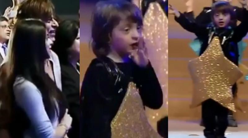 Screengrabs from the video of AbRam's performance. Screengrabs from the video of AbRam's performance.