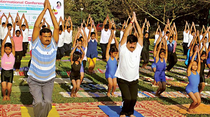 A file photo of former minister and BJP leader S.A. Ramdas at a yoga session. (Photo: DC) A file photo of former minister and BJP leader S.A. Ramdas at a yoga session. (Photo: DC)