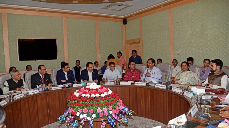 Finance Minister prsided over numerous meetings ahead of budget session. (Photo: ANI) Finance Minister prsided over numerous meetings ahead of budget session. (Photo: ANI)