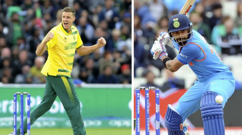 When asked what his plans were for bowling at India's captain Virat Kohli, who made an unbeaten 81 against Pakistan last weekend, paceman Morne Morkel told reporters: "I was hoping you guys could tell me that." (Photo: AP) When asked what his plans were for bowling at India's captain Virat Kohli, who made an unbeaten 81 against Pakistan last weekend, paceman Morne Morkel told reporters: "I was hoping you guys could tell me that." (Photo: AP)