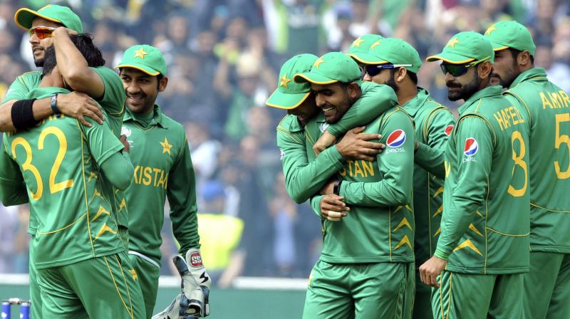 Pakistan were 119-3 in 27 overs, 19 runs ahead under the Duckworth-Lewis method - which governs such weather-hit contests - when rain intervened to give them their first win in the tournament.(Photo: AP) Pakistan were 119-3 in 27 overs, 19 runs ahead under the Duckworth-Lewis method - which governs such weather-hit contests - when rain intervened to give them their first win in the tournament.(Photo: AP)