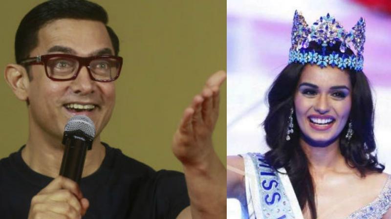 Like Aamir Khan's chemistry with ex-Miss India Juhi Chawla, his pairing with Manushi Chhillar could be interesting if it ever happens. Like Aamir Khan's chemistry with ex-Miss India Juhi Chawla, his pairing with Manushi Chhillar could be interesting if it ever happens.