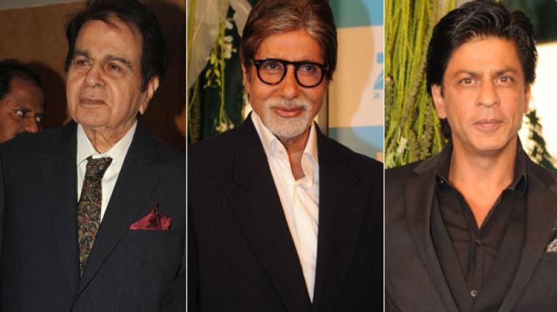 Dilip Kumar, Amitabh Bachchan and Shah Rukh Khan had shot for a magazine cover together few years ago. Dilip Kumar, Amitabh Bachchan and Shah Rukh Khan had shot for a magazine cover together few years ago.