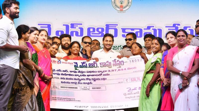 Jagan releases Rs 536 crore under YSR Kapu Nestham