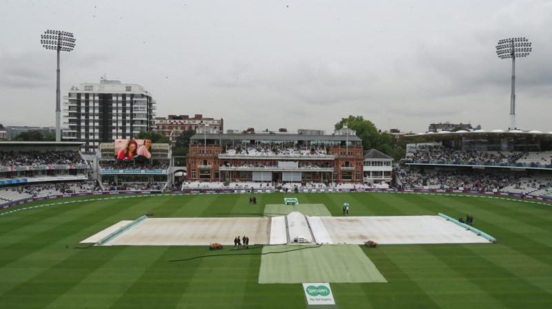 The covers were present throughout the day. (Photo: Twitter / BCCI) The covers were present throughout the day. (Photo: Twitter / BCCI)