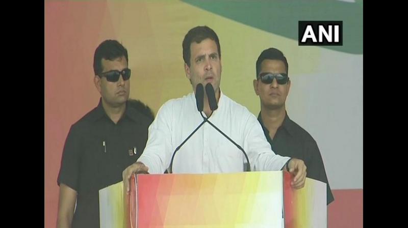 Congress president Rahul Gandhi on Friday slammed Odisha Chief Minister Naveen Patnaik and Prime Minister Narendra Modi for 'failing' to provide jobs for the youth in the state. (Photo: Twitter/ANI) Congress president Rahul Gandhi on Friday slammed Odisha Chief Minister Naveen Patnaik and Prime Minister Narendra Modi for 'failing' to provide jobs for the youth in the state. (Photo: Twitter/ANI)