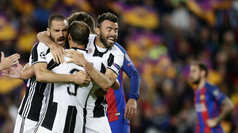 Massimiliano Allegri’s side pressed Barca in their own half and limited the supply to the front three. (Photo: AP) Massimiliano Allegri’s side pressed Barca in their own half and limited the supply to the front three. (Photo: AP)