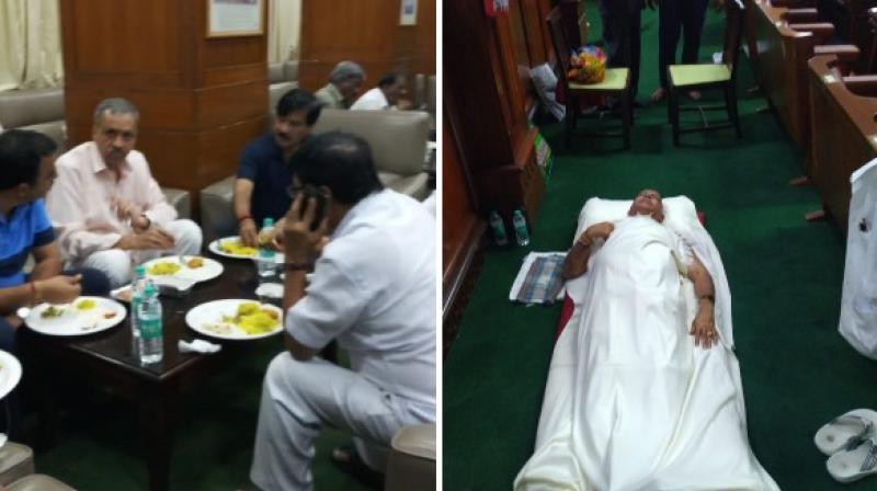Amid a furore on the issue with BJP members demanding that the confidence motion be put to vote immediately, the Chair adjourned the House till Friday. (Photo: ANI) Amid a furore on the issue with BJP members demanding that the confidence motion be put to vote immediately, the Chair adjourned the House till Friday. (Photo: ANI)