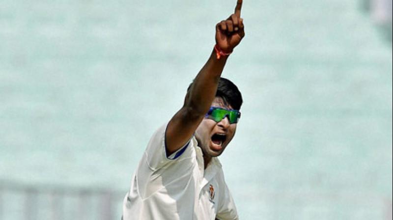 Krishnappa Gowtham was the only India A bowler to pick up a wicket, as the New Zealand A openers put on 121 runs. (Photo: PTI) Krishnappa Gowtham was the only India A bowler to pick up a wicket, as the New Zealand A openers put on 121 runs. (Photo: PTI)